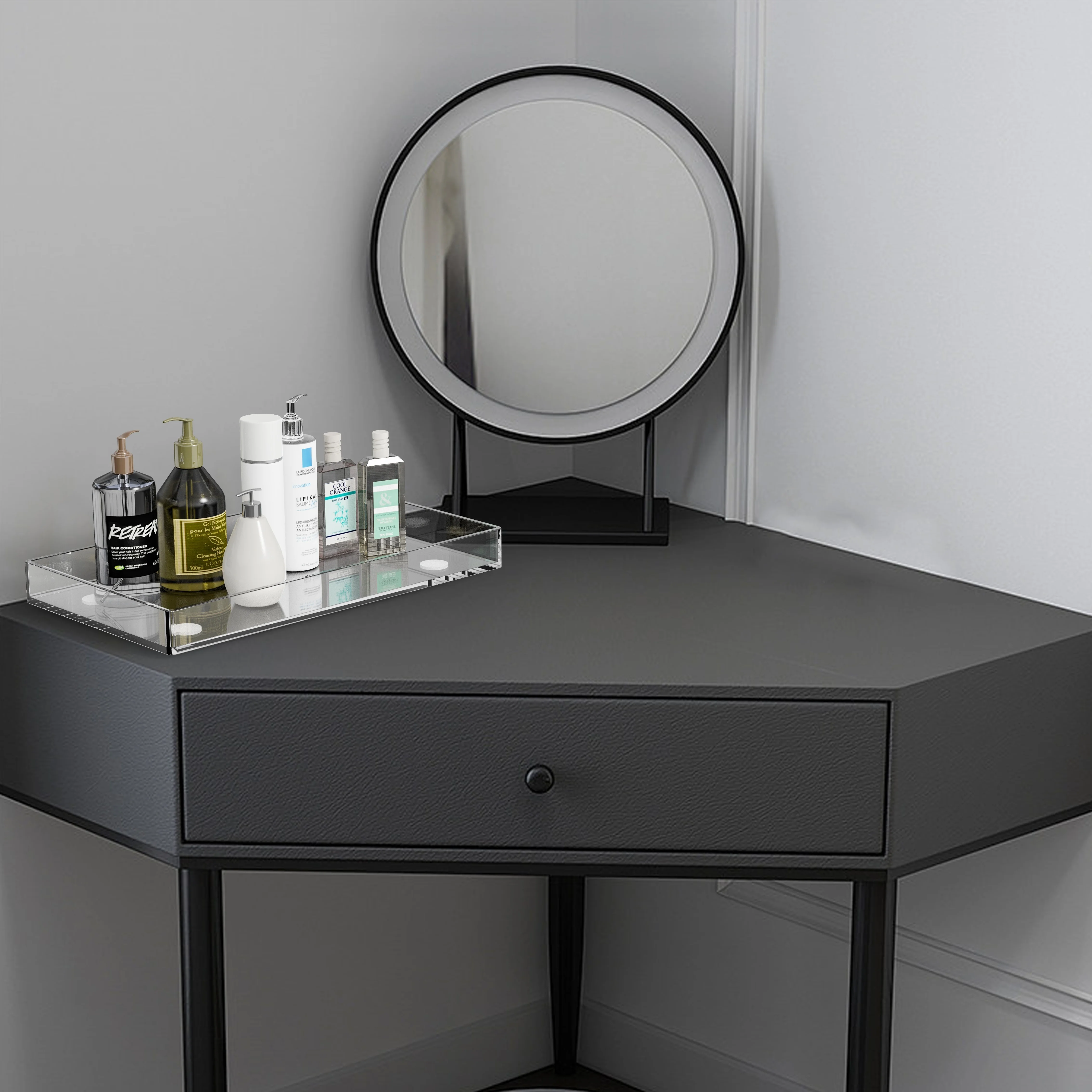 Acrylic Rectangular Transparent Tray For Makeup Washing Storage Kitchens Fruits Snacks And Various Uses storage tray
