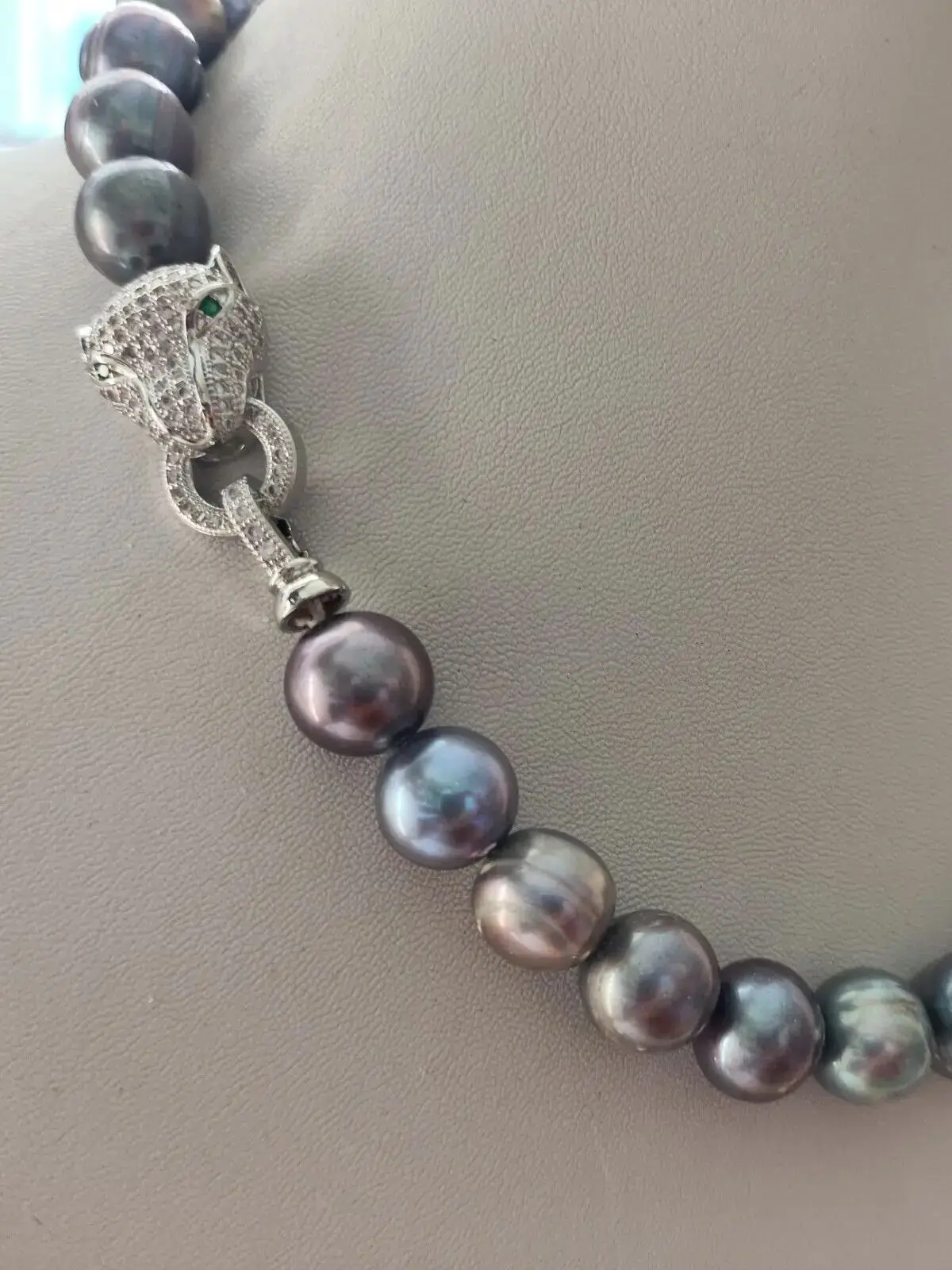 Baroque Black Blue Pearl Necklace - 925 Silver 12-11mm 16in to 35in Lengths