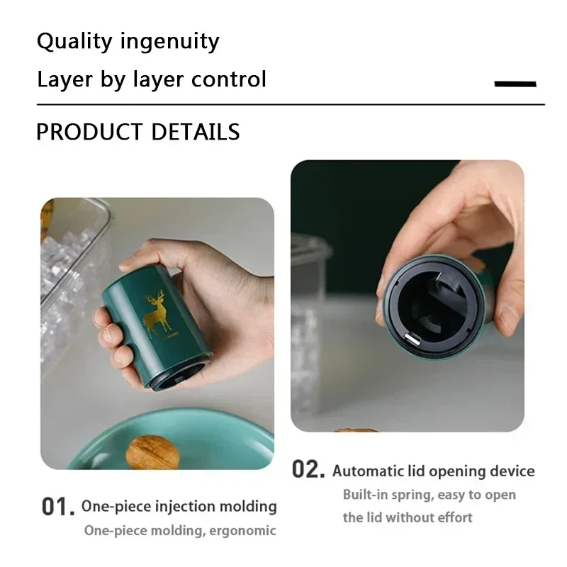 Creative Magnetic Automatic Beer Bottle Opener Kitchen Stainless Steel Press Lid Beer Corkscrew Tools Portable Bar Gadgets Tools