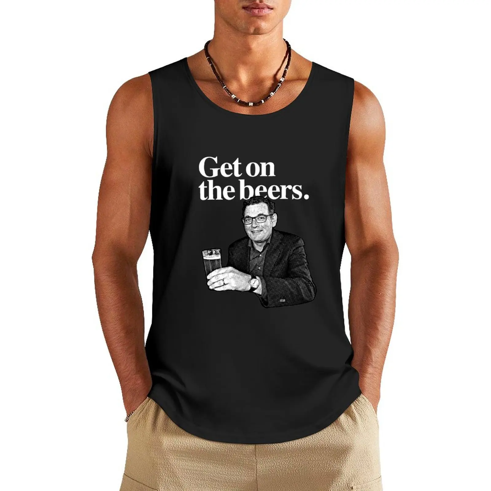 

Get on the beers. Tank Top Men's t-shirts anime top