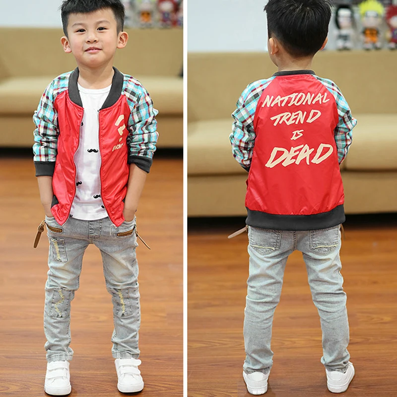 Kids Pants Boys Jeans 4-11 Years Boys Clothes Slim Straight Jeans Classic Bottoms Children Denim Clothing
