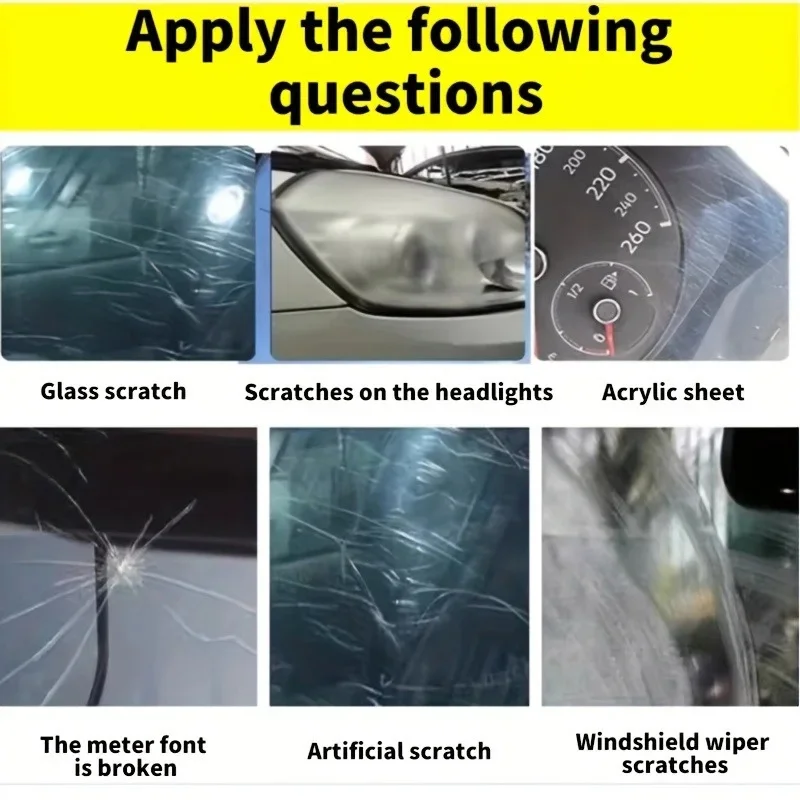 Glass Scratch Repair Applicable Car Glass Glass Doors Glasses Watches Scratch Polishing Paste Restoring Luster