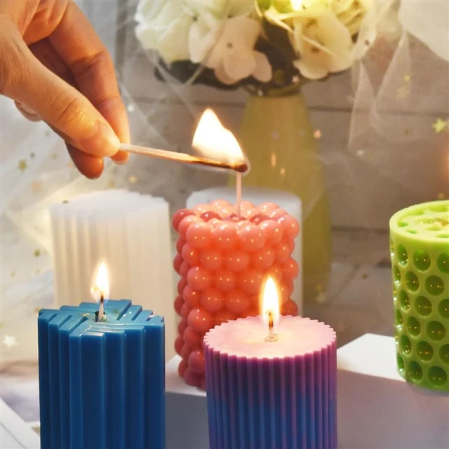 Cylinder Silicone Mold - Aromatherapy Casting Epoxy Resin Candle Plaster  Molds