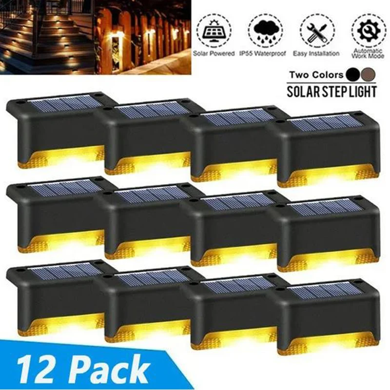 Solar światła pokładowe 12 Pack zewnętrzna lampa włączająca się podczas