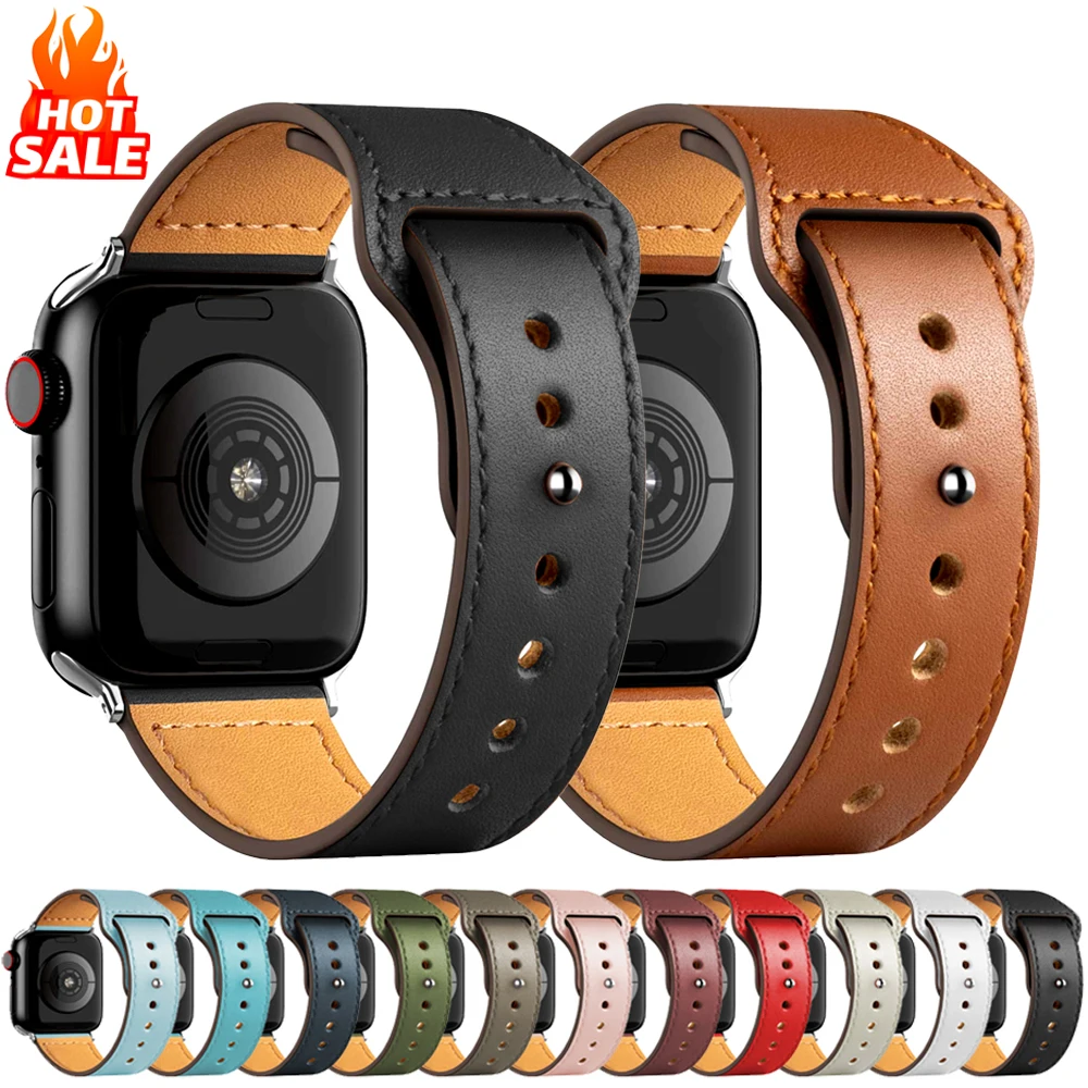 Premium Leather Strap for Smartwatch Bands - Elegant and Durable Bracelet Replacement