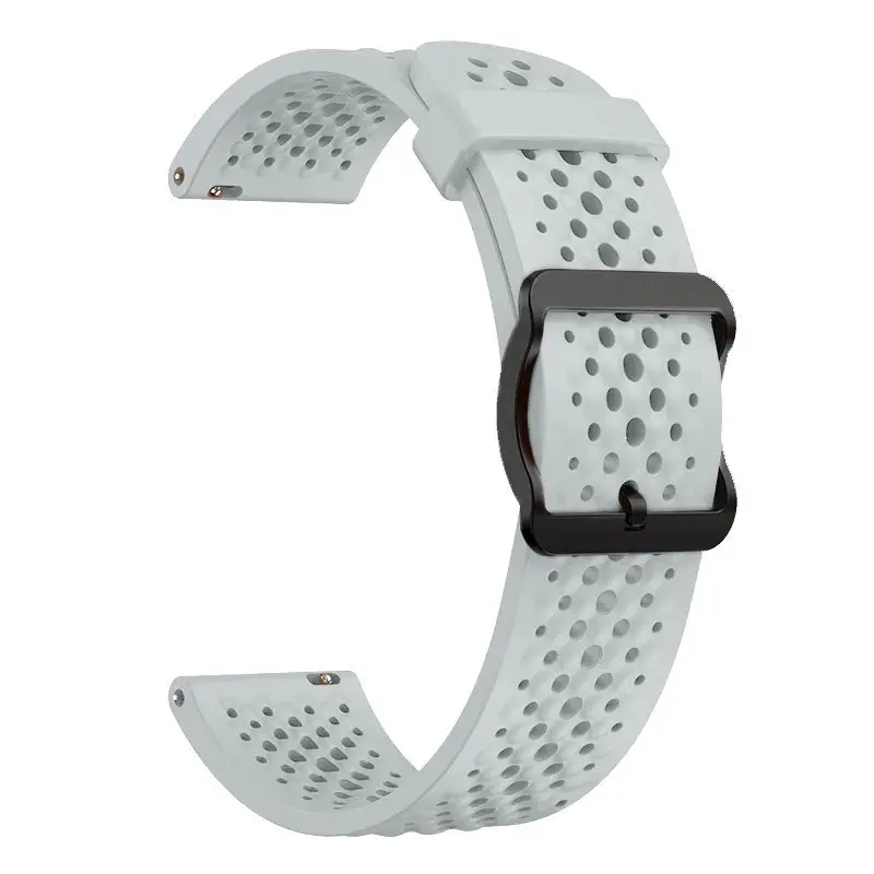 Silicone Breathable Smartwatch Strap, 20/22mm