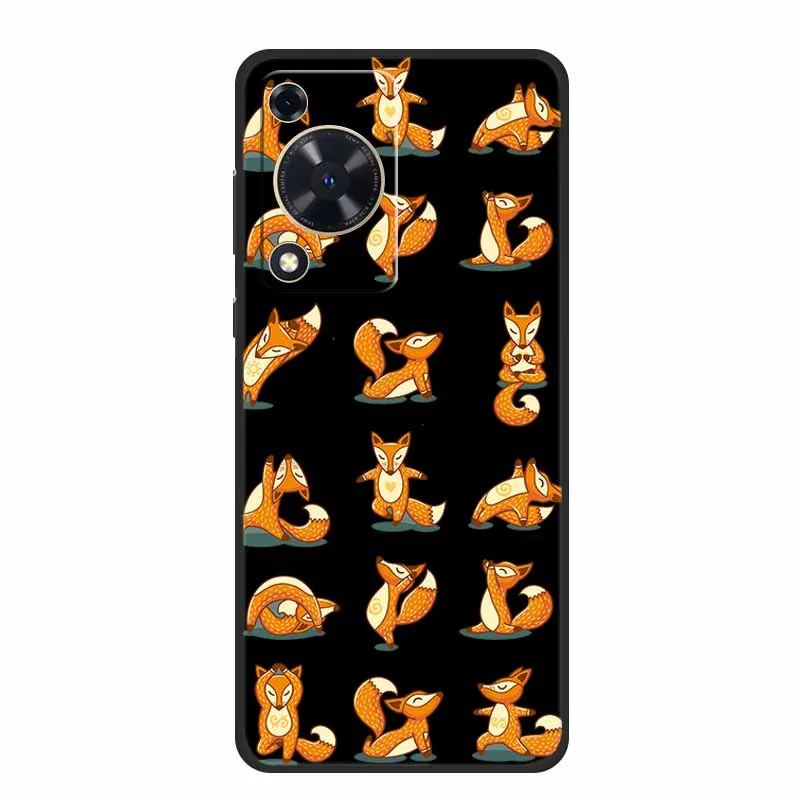 Black Silicone Soft Phone Case with Cartoon Design