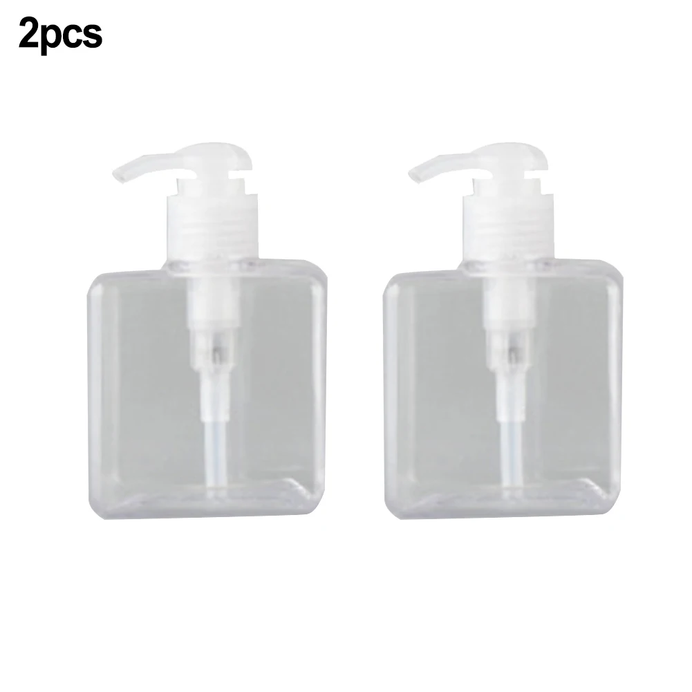 2PCS 250ml 비누 디스펜서 병 샴푸 샤워 젤 병 스퀘어 병 디스펜서, 비누 로션 샤워 젤 액체 비누 디스펜서