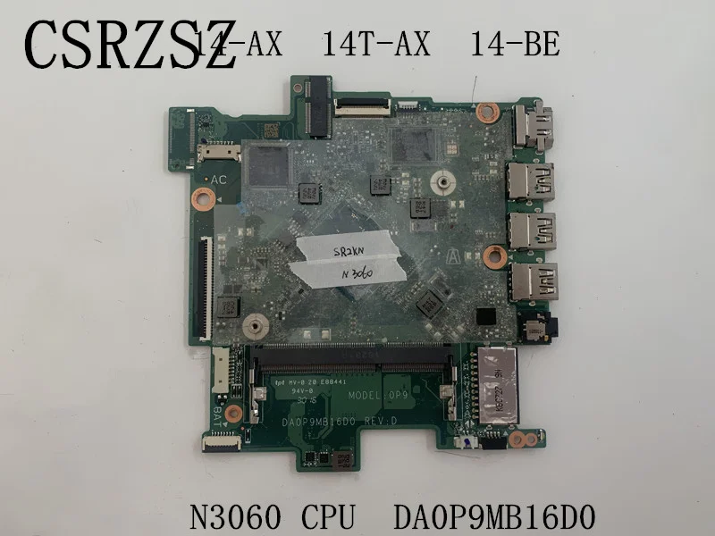 para hp Stream Portátil 14-ax 14t-ax 14-be Placa-mãe com N3060 Cpu Da0p9mb16d0 Testado Trabalho