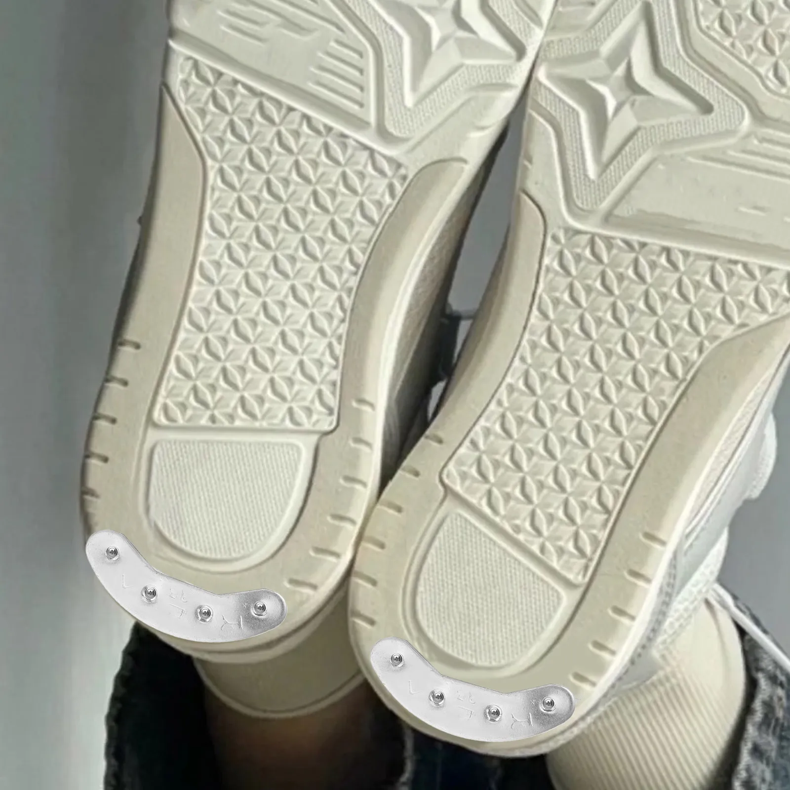 신발용 2쌍 금속 플레이트 남성용 내구성 부츠 패드 보호대 야외 매일 사용 신발 발 뒤꿈치 수리 밑창