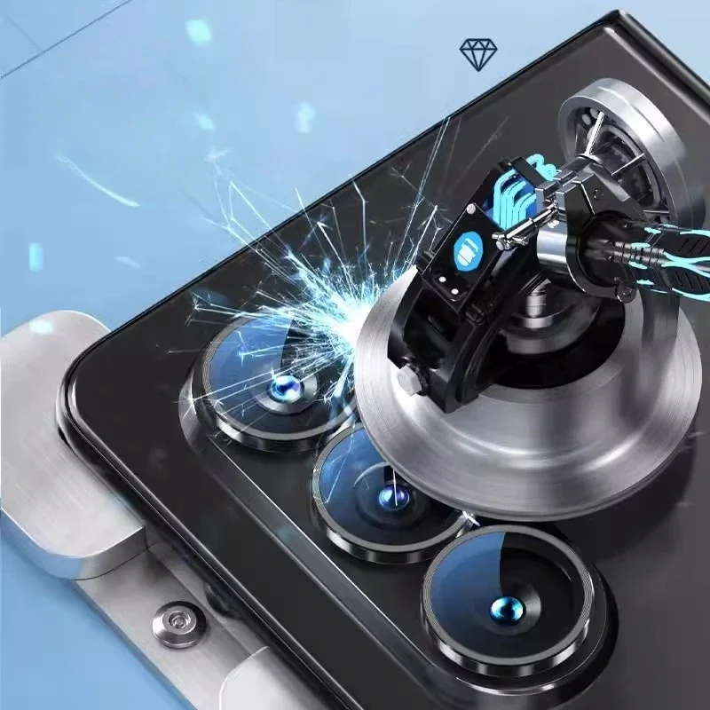 Metal Ring Camera Lens Protector with Tempered Glass Film - Clear 9H HD Clarity
