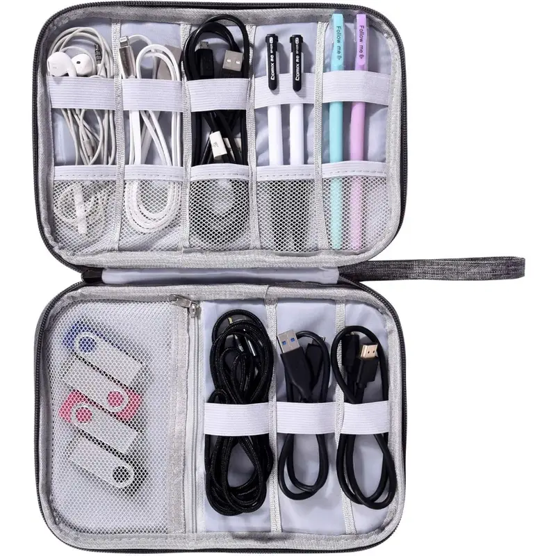 Electronics Organizer Bag Waterproof Carrying Pouch Travel Bag Universal Cable Organizer Electronics Storage Bag Accessories - Image 4