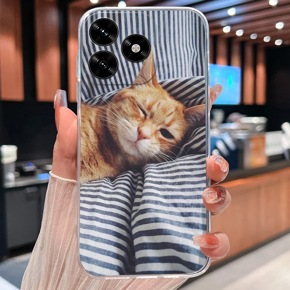 Lovely Bear Cartoon Clear Soft TPU Silicone Protective Phone Case Cover