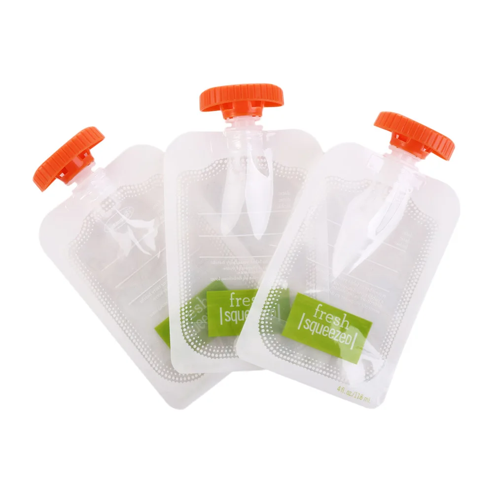 Reusable Food Pouches Homemade Organic Puree Storage 10pcs