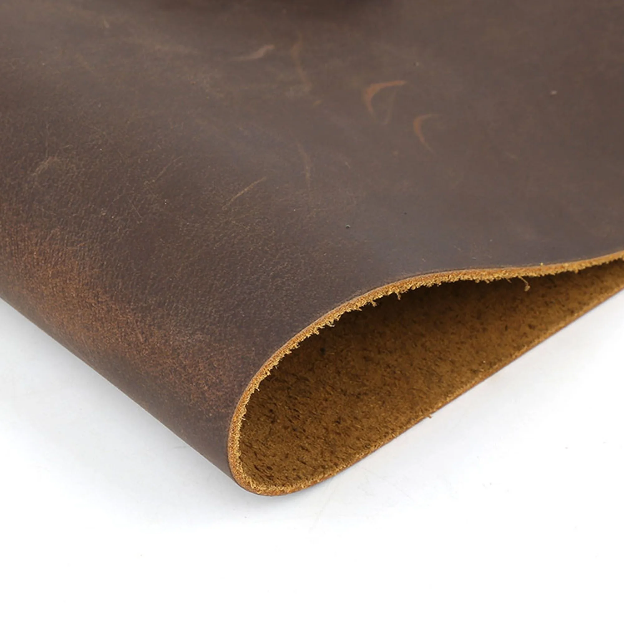 Vintage Handmade Crazy Horse Genuine Leather - Top Layer Vegetable Tanned Oil Wax Finish