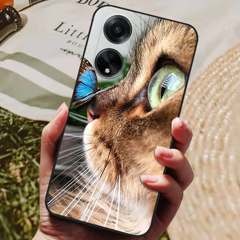 Stylish Black Silicone Painted Soft Phone Case - Premium TPU Protective Cover