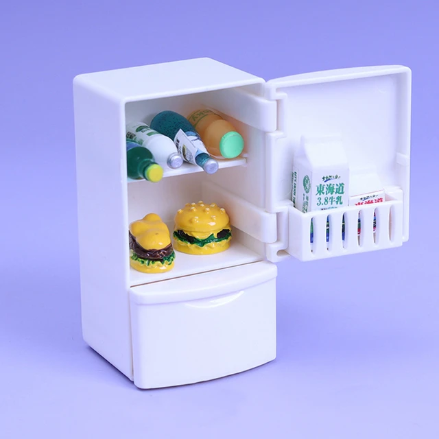 Toy House Mini Fridge Accessories  Miniature Refrigerator Dollhouse - 1 12  Dollhouse - Aliexpress