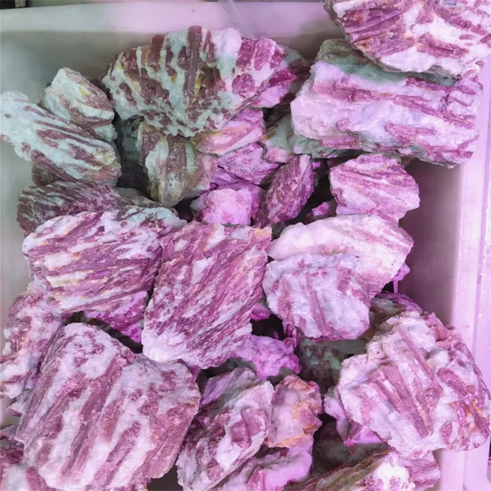 Natural Pink Tourmaline Crystal Mineral Irregular Rough Stone Specimen Rock Rare Original Reiki Chakra Home Room Decortion 6