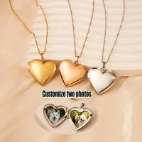 Collier pendentif cœur personnalisé avec photo 1/2 taille réelle, collier tendance pour femme, cadeau souvenir d'anniversaire personnalisé 5