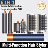 6 in 1 Hair Styler Hot Comb Set Styling Tool Professional Curling Iron Hair Straightener For dison Women Hair Dryer Household 1