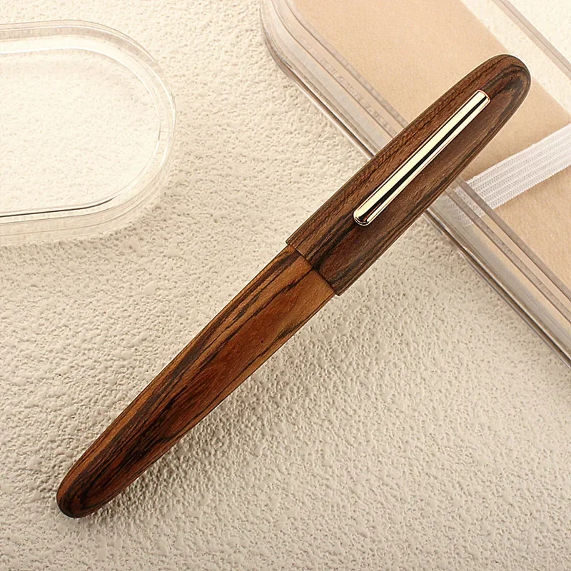 Jinhao 9056 천연 나무 만년필 수제 EF/M/F 펜촉 잉크 펜, 변환기 포함, 학교 사무실 용품, 문구 PK 9019