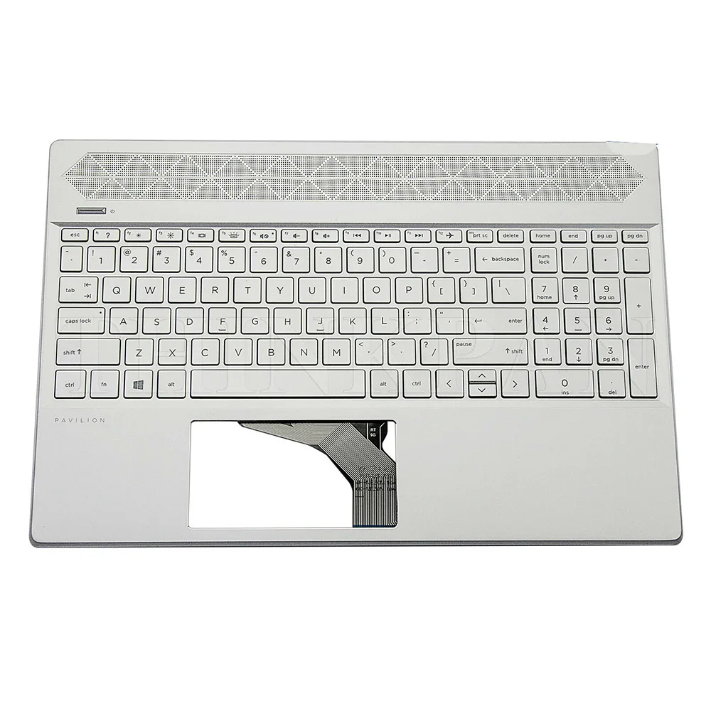 

NEW Palmrest Backlit Keyboard for HP Pavilion 15-CS 15CS 15-CS0064ST L24752-001 silver 15-CW 15-CS1006TX TPN-Q208