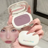Monochrome Mud Blusher Contour Matte Natural Cheek Tint Purple Taro Low Saturation Waterproof Soft Contouring Cream Cosmetics 2