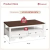 Farmhouse Coffee Table with Storage, 47.6" Coffee Tables with 4 Large Drawers, Spacious Tables, Top Center Table for Living Room 2