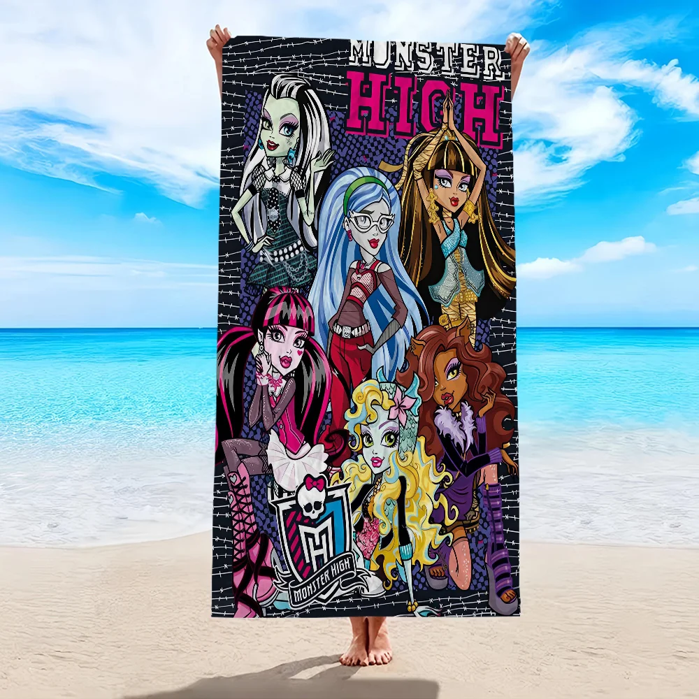 M-Monster Cartoon High Beach Towel Cartoon Cute Summer Kid Large Bath Pool Beach Towel Microfiber Absorbent For Swimming Travel 4