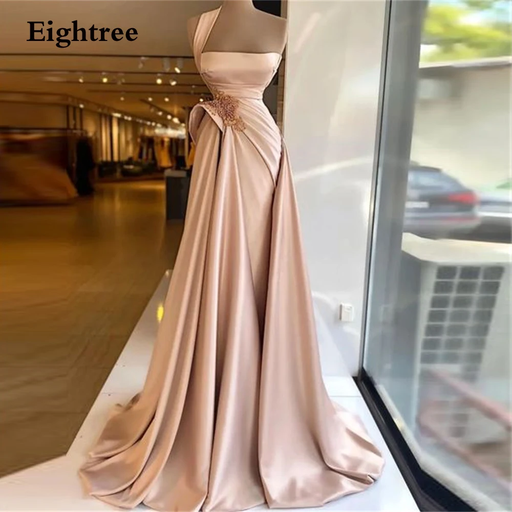 

Eighree Vintage Mermaid Prom Dresses Stain Slit One Shoulder Lace Appliques Beadings Robes De Soirée Evening Dresses 2022