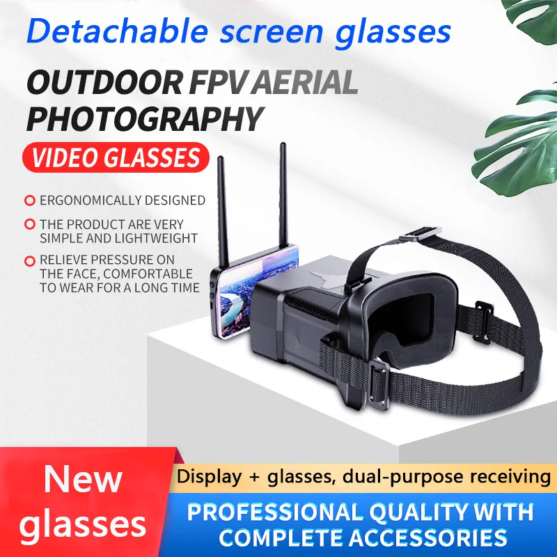 5.8G 48CH 4.3 Inch HD VR FPV Goggles and 3 Channel Video Camera 600mw Transmitter+CMOS 1000TVL Camera Set 3Way Video Switch Unit 6
