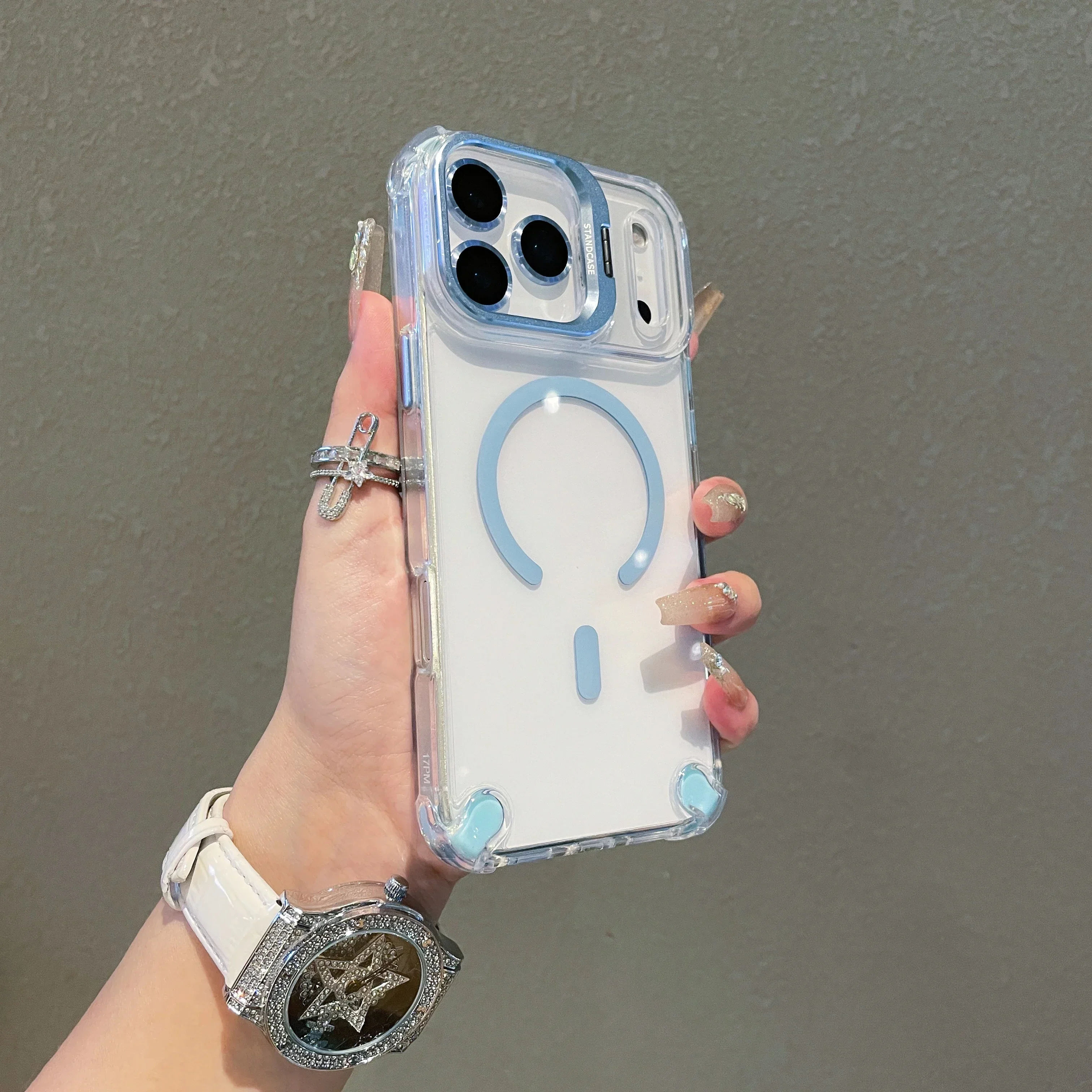 ตัวเลือกสินค้า เคสแม่เหล็กสุดหรู Magsafe สำหรับ iPhone 17/16/15/14/13/12 Pro Max Plus 17Air พร้อมเลนส์ป้องกัน