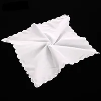 3Pcs 100% Cotton 30x30cm White Color Lace Women Handkerchiefs Reusable Suit Pocket Sweat Square Towels Tea Party Favors 1