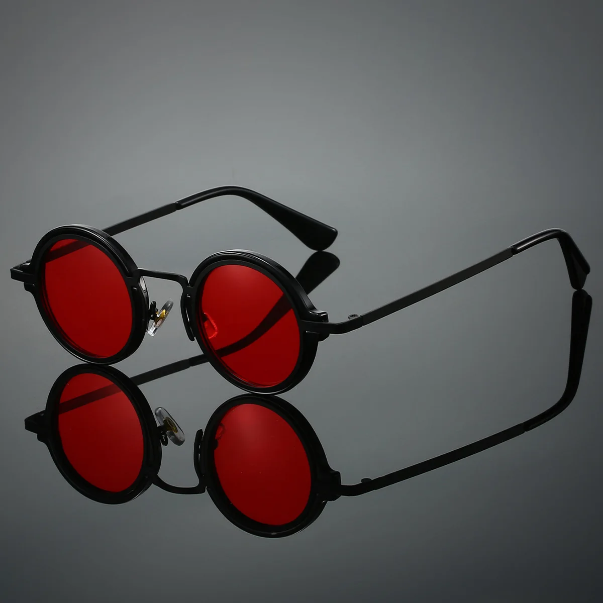 Vintage Punk Gradient Round Sunglasses - Trendy Luxury Outdoor Shades
