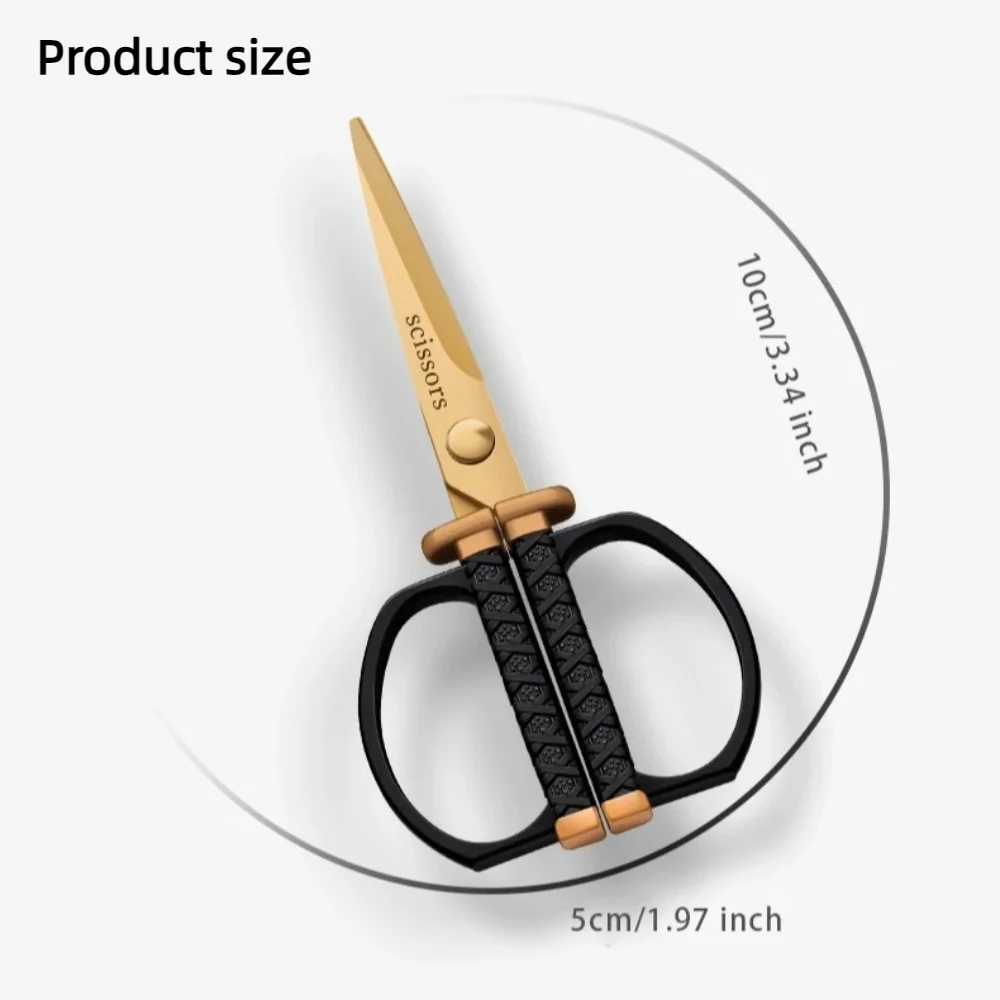 Stationery Scissors Soft Handle Scissors Portable Scissors Cutter 1Pc Vintage Craft Scissors Stainless Steel Round Head Safety Tailor Embroidery Scissors Fabric Cutter Sewing Handmade