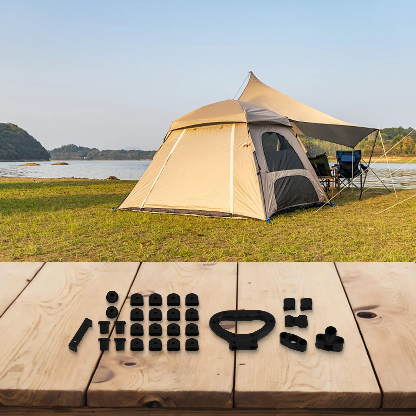 Cart Trolley Repair Set Camping Wagon Repair Parts Outdoor Camping 15*5cm Package Size Flat Folding Models For Folding Wagon