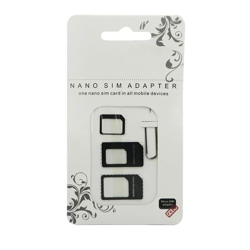 400 개 100 세트 4 인 1 마이크로 Sim 카드 어댑터 및 꺼내기 핀 키, 아이폰 7 6 플러스 5 5s 4 삼성 HTC 샤오미, IPhone 7 6 plus 5 5s 4 Samsung HTC XiaoMi