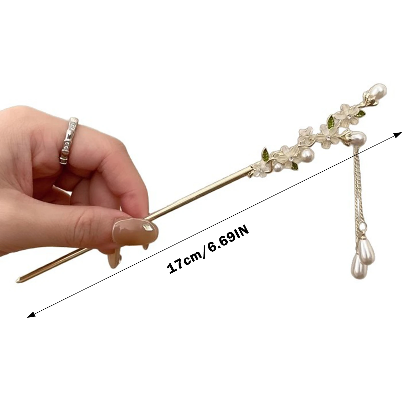 Neue Chinesische Stil Blume Haar Sticks Gabeln Super Fee Perlen Haarnadeln Seite Clips Frauen Mädchen Haar Brötchen Maker Schmuck Zubehör – Detail 8