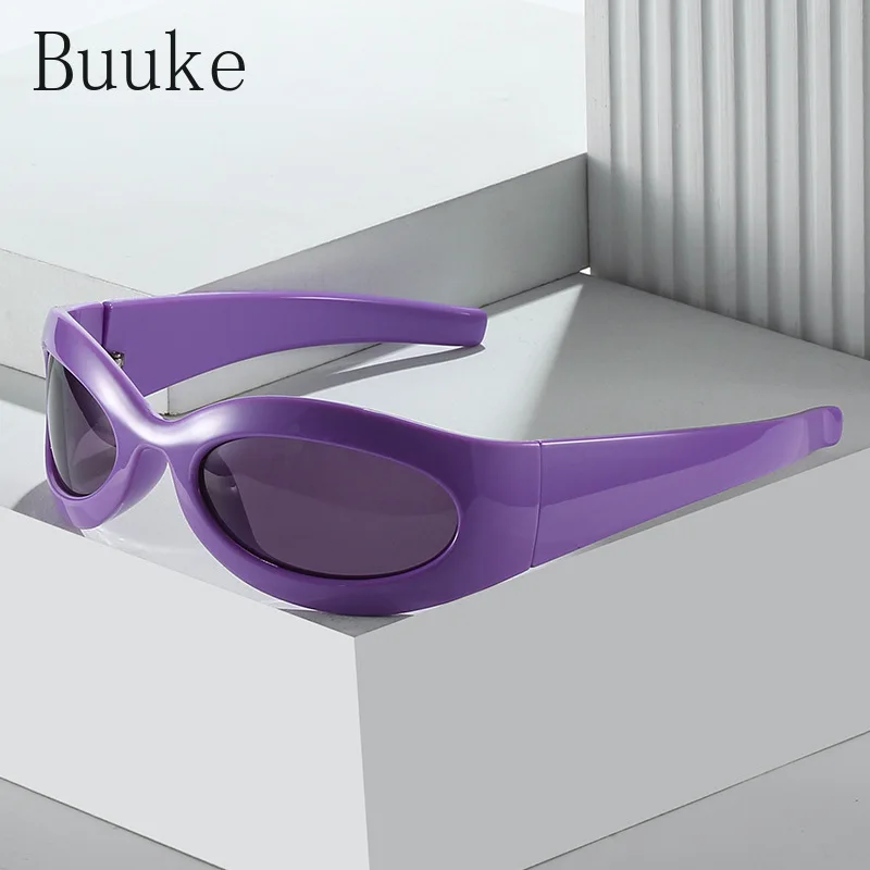 

Vintage Cat Eye Luxury Women Sunglasses Punk Sport Driving Goggle Shades UV400 Fashion Men Oval Blue Purple Sun Glasses