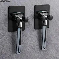 2022 Waterproof Razor Holder Storage Hook Wall Men Shaving Shaver Shelf Bathroom Razor Rack Wall Bathroom Accessories 1