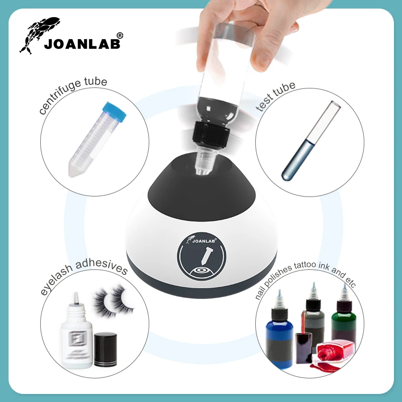 JOANLAB Mini Vortex Mixer Laboratory Tattoo Pigment Nail Polish Liquid Ink Mixer Shaker Lab 50ml 2000rpm VM-200 vortex mixer