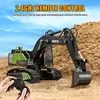 HUINA 1:16/1:18 11 Channels Engineering Car 2.4G Remote Control Bulldozer Truck Dumper Excavator Duty Bulldozer Metal Shovel Toy 6