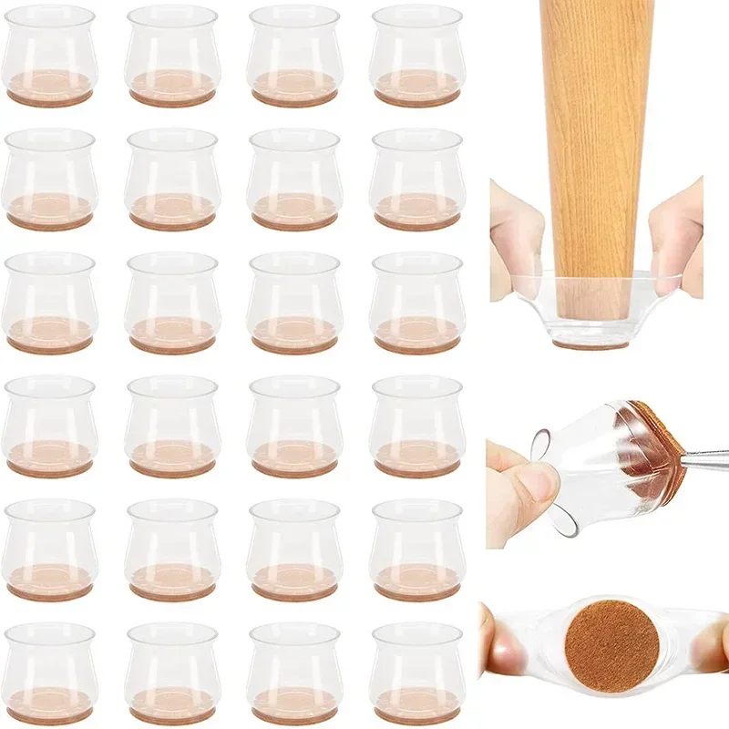 Chair Leg Caps 4/16pcs Chair Leg Caps Rubber Feet Protector Pads Furniture Table Covers Socks Plugs 28