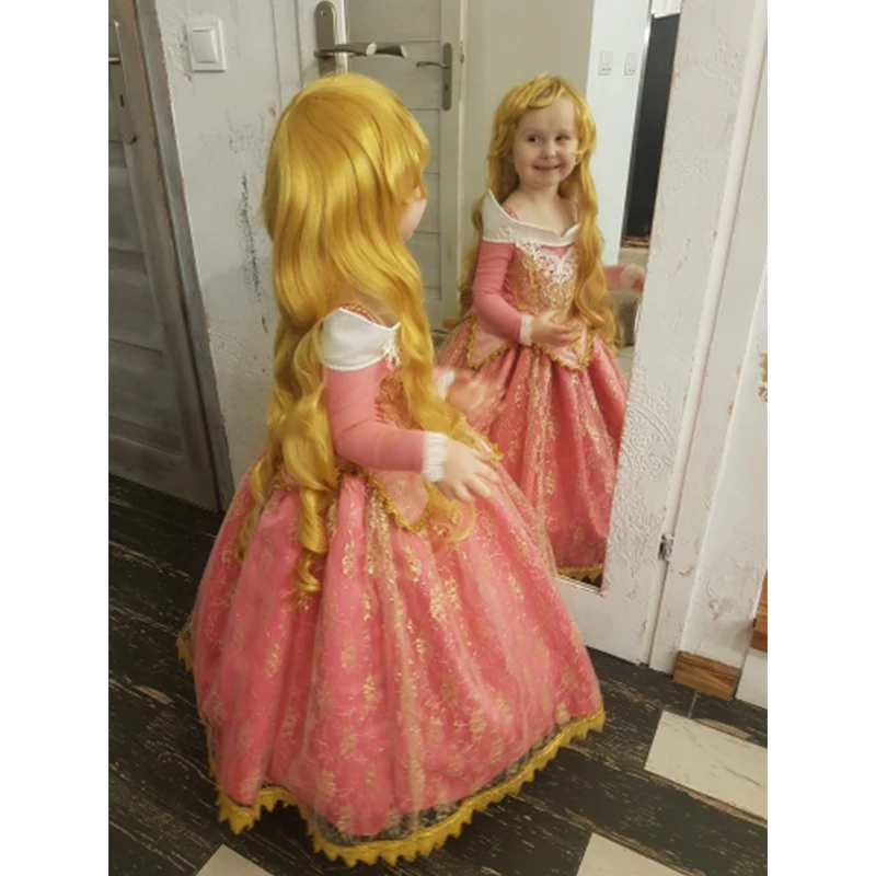 Hair Accessories Cosplay Accessories Fancy Girl Princess Rapunzel Wig Children's Birthday Party Halloween Disguised Child Little Mermaid Elsa Aurora Snow White Hair