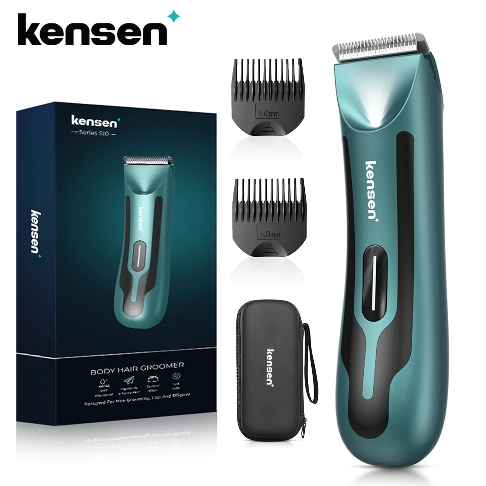 Hair Clipper,Body Hair Trimmer for Men,Waterproof Wet/Dry Clippers