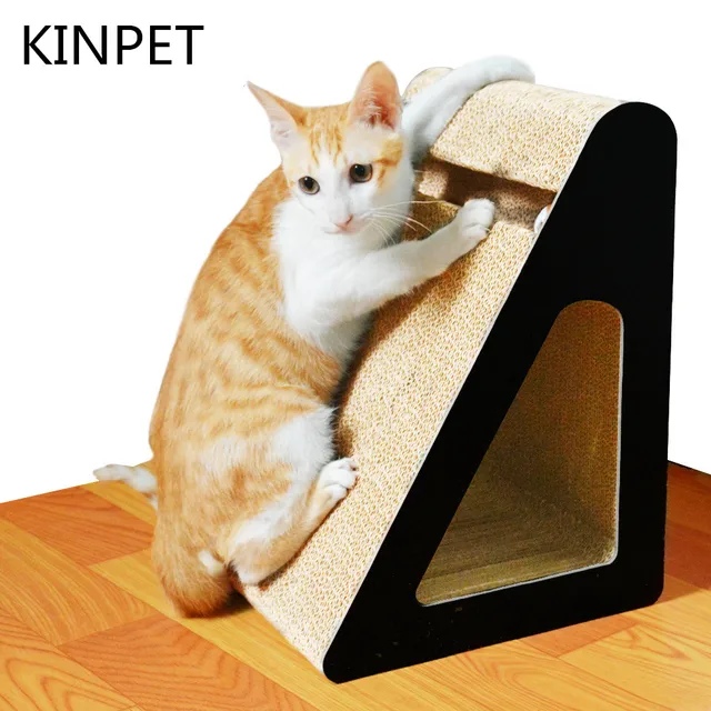 Customized Triangular Slope Cat Scratching Post Corrugated Paper Cat Toys Board Carton Scraper 'D' Wall For Cats 6
