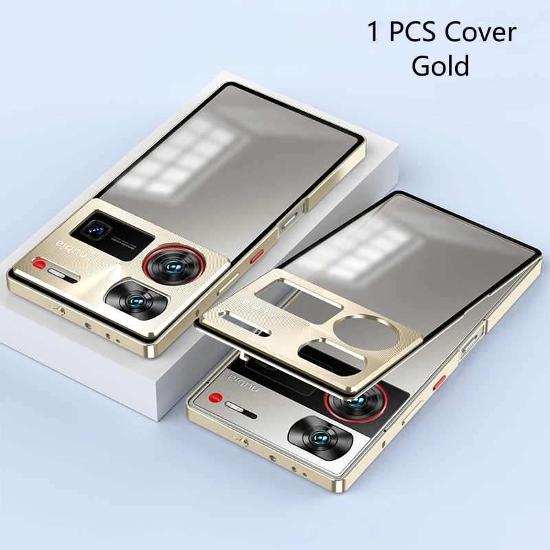 Aluminium Alloy Metal Frame Case with Matte Clear Acrylic Back Cover Bumper