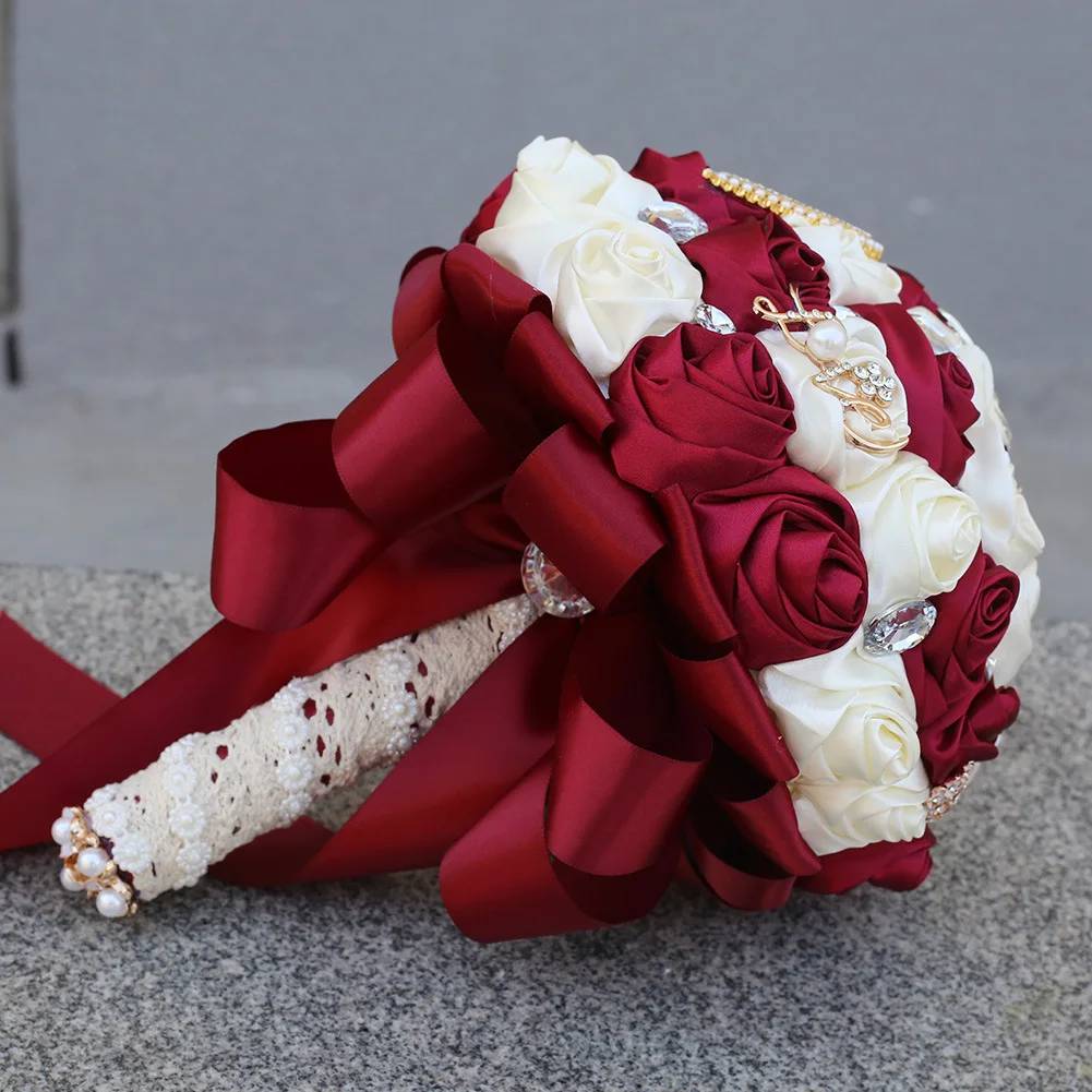 21cm Wedding Bride Holding Flowers European New Style Ribbon