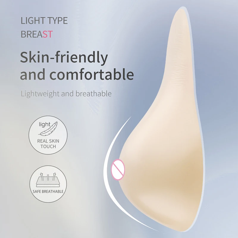 LERVANLA QLT Special Silicone Breast Prosthesis for Women Bras With Breathable Resection After Lightweight Breast Surgery