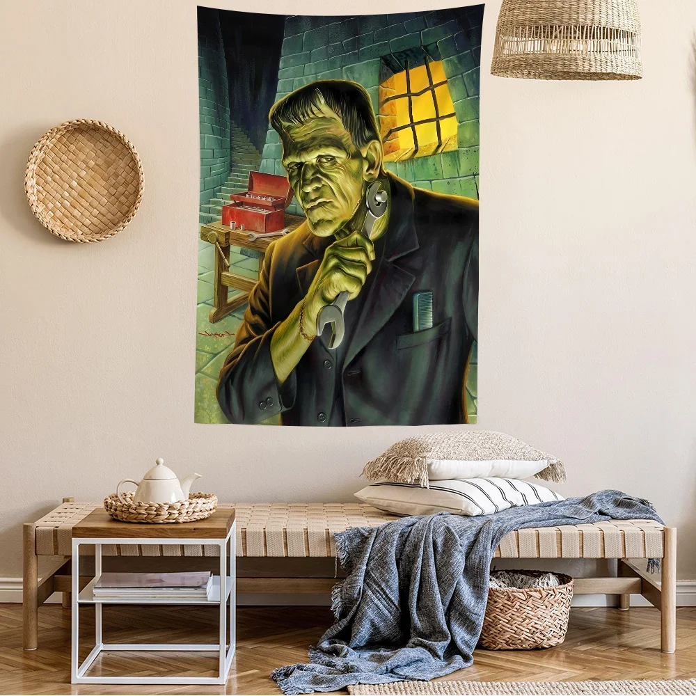 Frankenstein Klassieke Horrorfilm Anime Wandtapijt Hangende Tarot Hippie  Muurtapijten Slaapzaal Interieur - AliExpress, image size:1000x1000